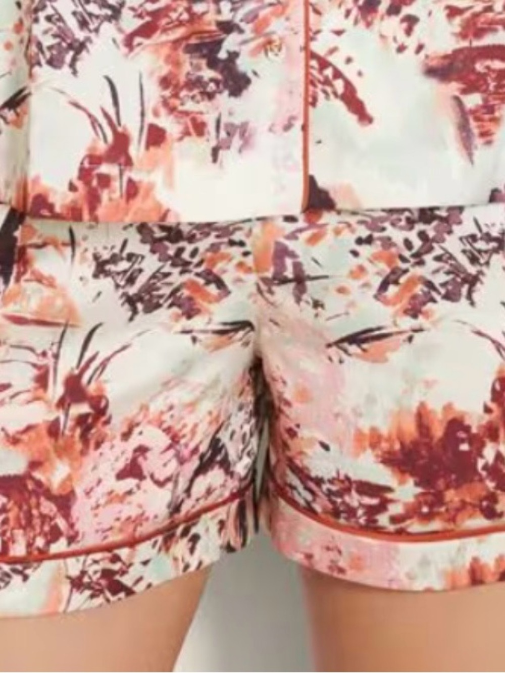 Soma Floral Watercolor Print sleep shorts